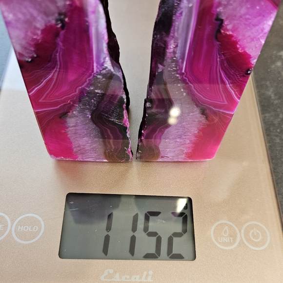Pink Agate Book Ends - Picture 5 of 6